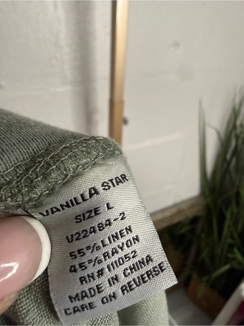 💟 Vanilla Star 🌿 Sage Green Linen Blend Jogger Pants - Picture 6 of 6